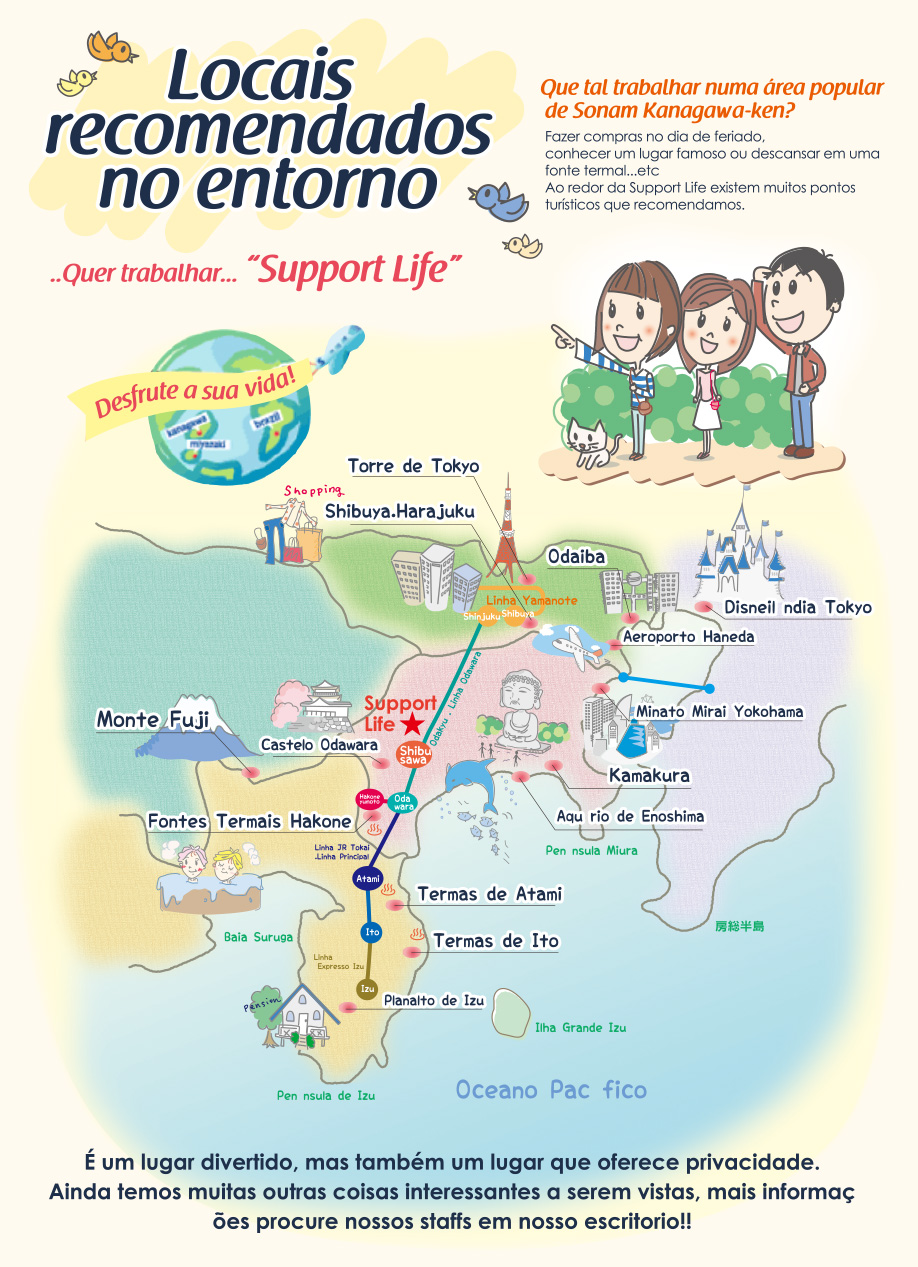 ポルトガル語：周辺観光マップ